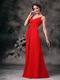 Red Bridesmaid Dress Wear to Church Wedding Ceremony