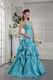 Princess Halter Teal Blue 2014 Winter Quinceanear Wear