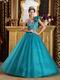 Sea Green Quinceanera Dress With One Shoulder Skirt