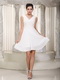 White V-neck Designers List Mini Skirt For Bridesmaid Wear lovely