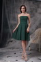 Strapless Knee-length Green Chiffon Bridesmaid Dress 2014 lovely