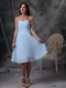 Sweetheart Baby Blue Knee-length Bridesmaid Dress lovely