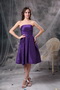 Eggplant Purple Strapless Knee-length Bridesmaid Dress lovely