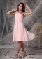 One Shoulder Knee-length Baby Pink Jr Bridesmaid Dress lovely