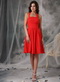 New Brand Wedding Bridesmaid Dress With Halter Red Chiffon Skirt lovely