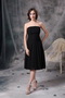 Column Strapless Ruched Short Jr Bridesmaid Dress Black lovely
