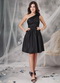 One Shoulder Mini Bridesmaid Dress Made By Black Taffeta lovely