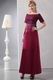 Short Sleeves Cardinal Red Mother Of The Bride Dress