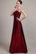 Burgundy Spaghetti Strap Mother Of The Bride Dress Petite