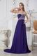 Elegant Crystal Purple 100D Chiffon Evening Dress Shop