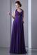 Halter Sweetheart Indigo Chiffon Long A-line Prom Dress By Designer