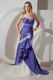 Beautiful Mermaid Blue Violet Lace Skirt Evening Dress