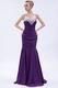 Affordable Sweetheart Crystals Mermaid Purple Chiffon Prom Dress Affordable Sweetheart Crystals Mermaid Purple Chiffon Prom Dress