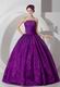 Classical Dark Magenta Sweetheart Puffy Prom Ball Gown