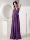 Scoop Neck Dark Orchid Chiffon Allure Prom Dress 2019