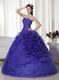 Wisteria Purple Ruffle Designer Dress To Quinceanera Party