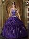 Off Shoulder Purple Taffeta 2014 Quinceanera Dress To Girl