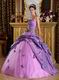 Strapless Mallow Taffeta Elegant Quinceanera Dress For Girl