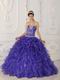 Sweetheart Purple Ruffled Skirt Quinceanera Dress Hot Sell Styles