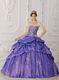 Appliqued Skirt Purple Floor Length Ball Dress Wholesale Price