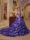 Shopping Online Strapless Purple Quinceanera Dress For La