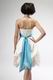 Cute Short Summer Wedding Dress With Teal Sash For Beach