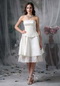 Strapless Casual Romantic Beach Wedding Dress Short Romantic