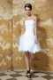 Strapless Mini-length Ruffles Skirt Short Wedding Dress Miami Romantic