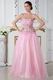 Sexy Transparent Bodice Pink Cocktail Prom Dress For Party