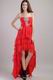 Scarlet Sweetheart High-low Style Beaded Cocktail Dress