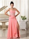 High Slit Skirt Watermelon Spring Prom Dress Graduation Ceremony
