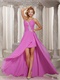 Lilac Rose Pink Chiffon Sweetheart High-low Event Celebrity Dress Brisk