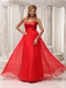 Red Sequined Bodice Sweetheart A-line Prom Dress Drinking Party Wear High Quality