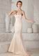 Mermaid Sweep Train Champagne Prom Dress With Spaghetti Straps