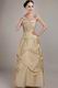 Top Designer Champagne Prom Dress With Spaghetti Straps Skirt