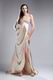 Brush Train Side Split Beading Champagne Gorgeous Prom Dress