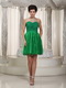 Green Mini-length Holiday Cocktail Dress With Sequin Inside Unique