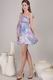 Printed Chiffon Fabric Prom Dress With Halter Mini Skirt