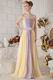 New Style Strapless Colorful Contrast Color Chiffon Prom Dress