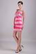 Contrast Pink Commerce Cocktails Dress Single Shouler