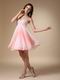 Fading Color Chiffon Fabric Cute Girls Sweet 16 Dress Short