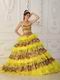 Leopard Print Layers Skirt Yellow Quince Gown Boutiques