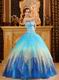 Stylish Gradually Changing Fading Contrast Color Quinceanera Dress