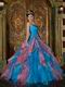 Orange Pink and Azure Ombre Puffy Skirt Quince Gowns 2014