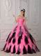 Hot Pink And Black Ombre Skirt Lovely Quince Dress Gowns
