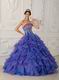 Contrast Color Ruffled Skirt Celebrity Evening Dresses Cheap