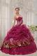 Ruby Red Designer Newest Quince Dress With Leopard Fabric