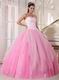 Lovely Pink Girls Prefer Quinceanera Dress Fading Color Fabric