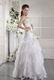 White Strapless Dress With Leaves Decorate Quinceanera Dress