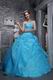 Sky Blue Embroidery 2014 Designer Quinceanera Dress For Sale